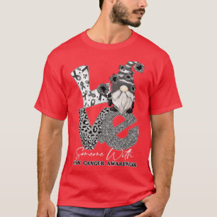 Black Ribbon Gnome Love Someone With Skin Cancer T-Shirt