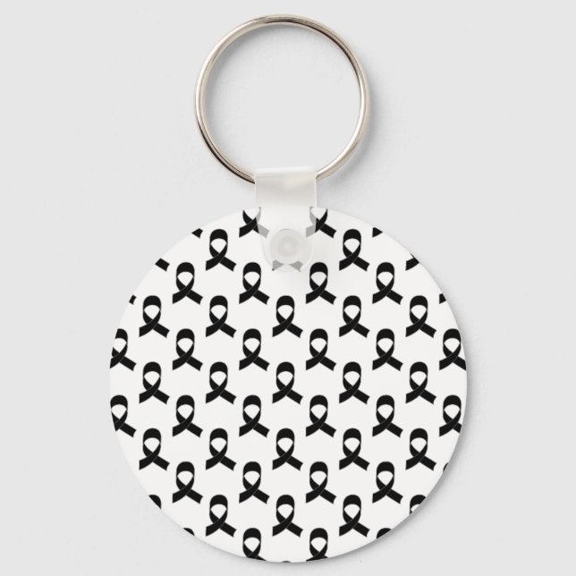 Black Ribbon Pattern Key Ring (Front)