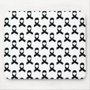 Black Ribbon Pattern Mouse Pad