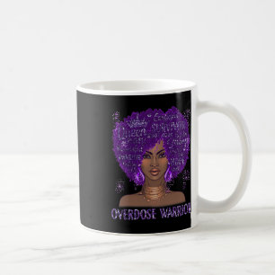 Black Ribbon Purple Overdose Warrior Awareness Gif Coffee Mug