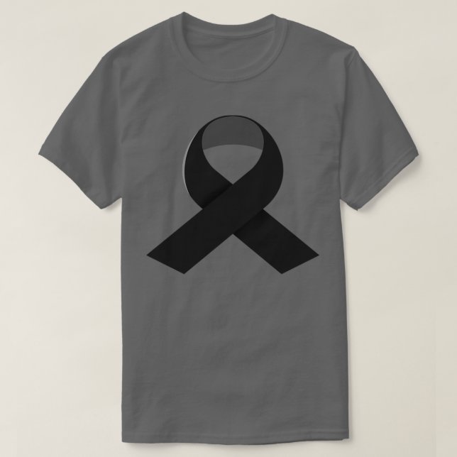 black ribbon T-Shirt (Design Front)
