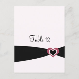 Black Ribbon Table Seating Card