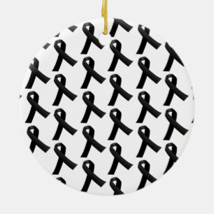 Black Ribbons Ceramic Tree Decoration