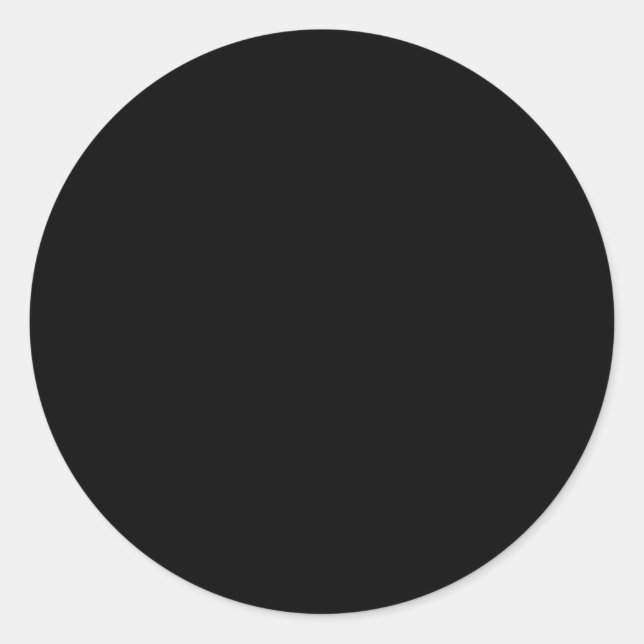 Black Rich Basics Classic Round Sticker (Front)