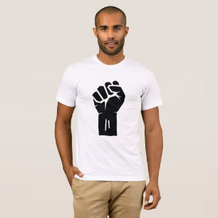 Black rised clenched fist. T-Shirt