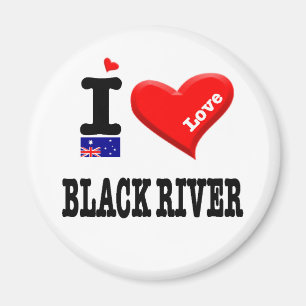 BLACK RIVER - I Love Magnet
