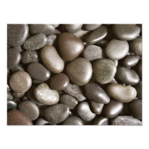 Black River Rock Nature Zen Pebble Photo Print