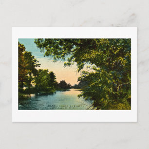 Black River Scenery, Holland  Michigan Postcard