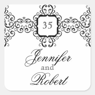 Black Roance Monogram Envelope Seal