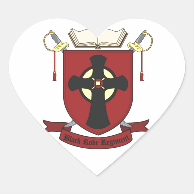 BLACK ROBE REGIMENT HEART STICKER (Front)