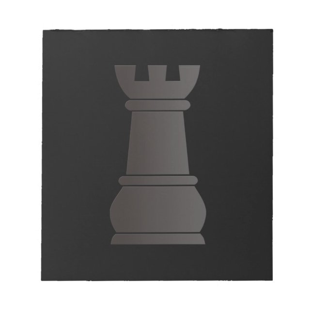 Black rock chess piece notepad (Front)