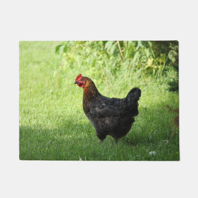 Black Rock Hen Doormat (Front)