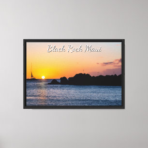 Black Rock Sunset, Maui, Hawaii Canvas Print