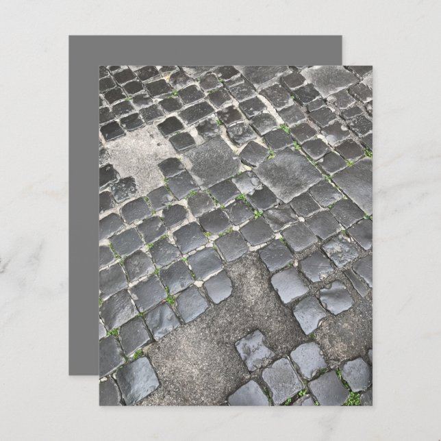 Black Roman Cobblestones Scrapbook Paper (Front/Back)