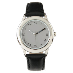 Black Roman Numbers on Grey wat Watch