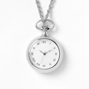 Black Roman Numbers on White Womens cncn Watch