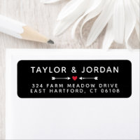 Black Romantic Arrows & Red Heart Wedding