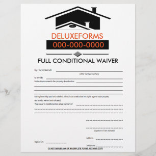 Black Roof Full Conditional Waiver Form