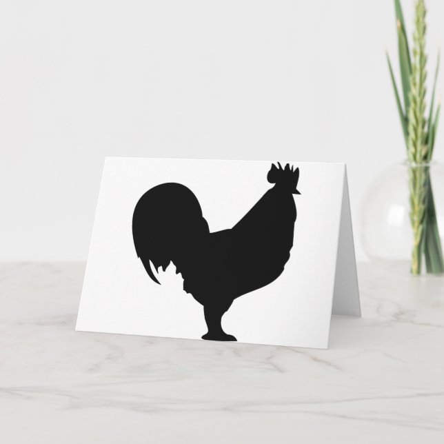black rooster icon card (Front)