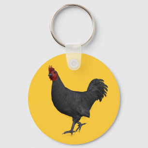 Black Rooster Key Ring