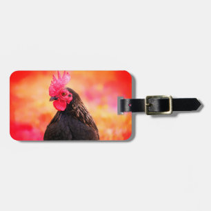 Black Rooster - Personalizable Luggage Tag