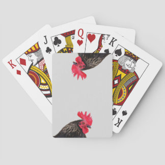 Black Rooster Playing Cards