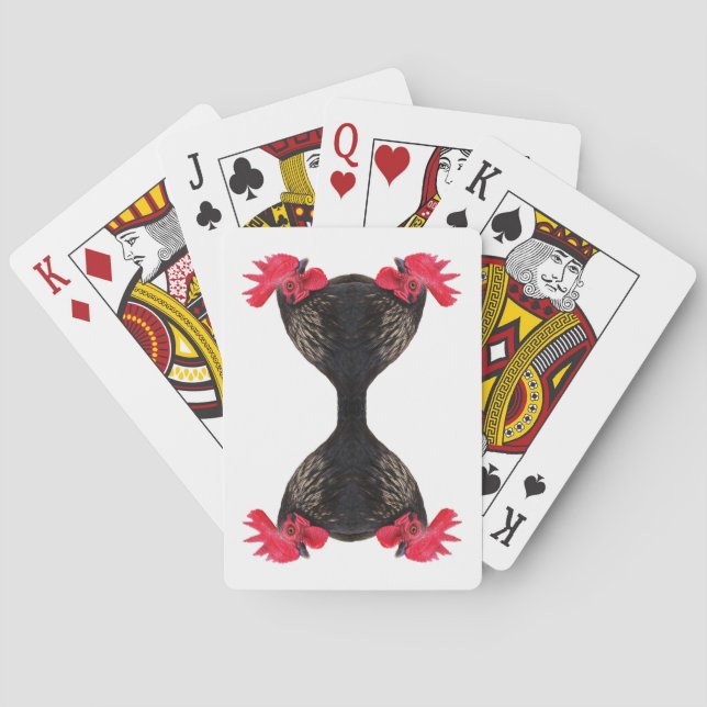 Black Rooster  Playing Cards (Back)