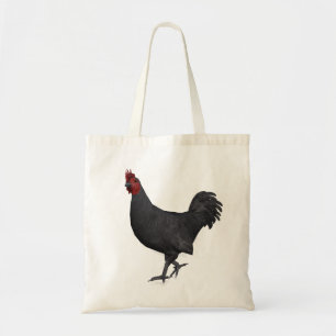 Black Rooster Tote Bag