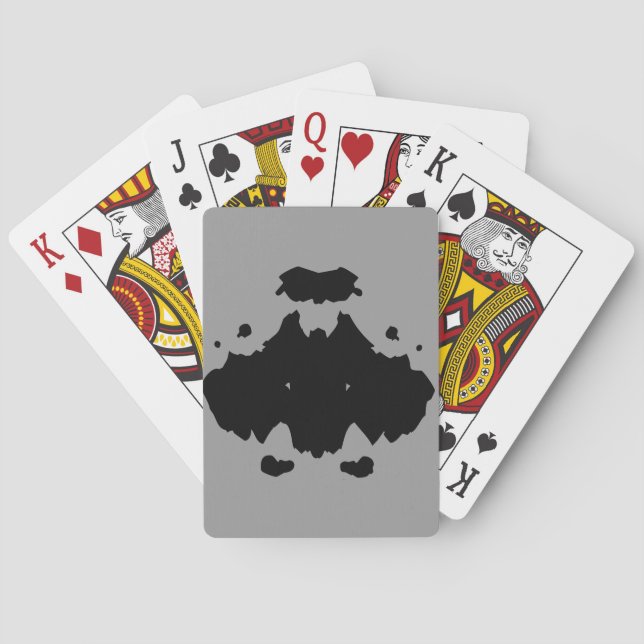 Black Rorschach Art on Bicycle Playing Cards (Back)