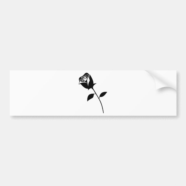 Black Rose Bumper Sticker (Front)
