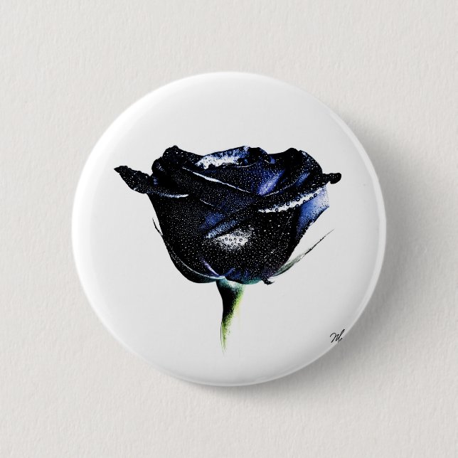 Black Rose Button (Front)