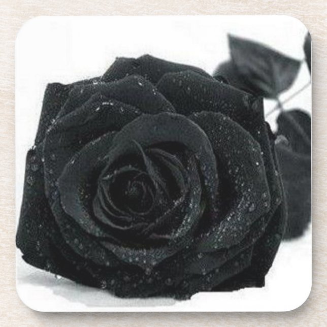 Black Rose Coaster (Front)