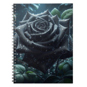 Black Rose Floral Notebook