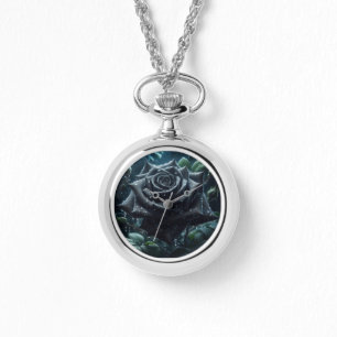 Black Rose Floral Watch