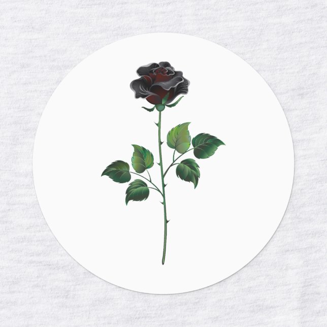Black rose flower (Design 3)