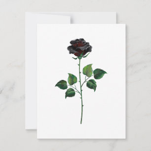 Black rose flower announcement