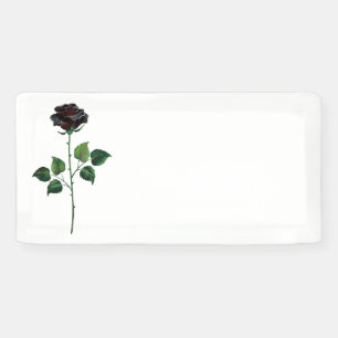 Black rose flower banner