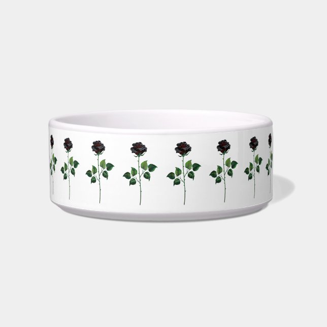 Black rose flower bowl (Front)