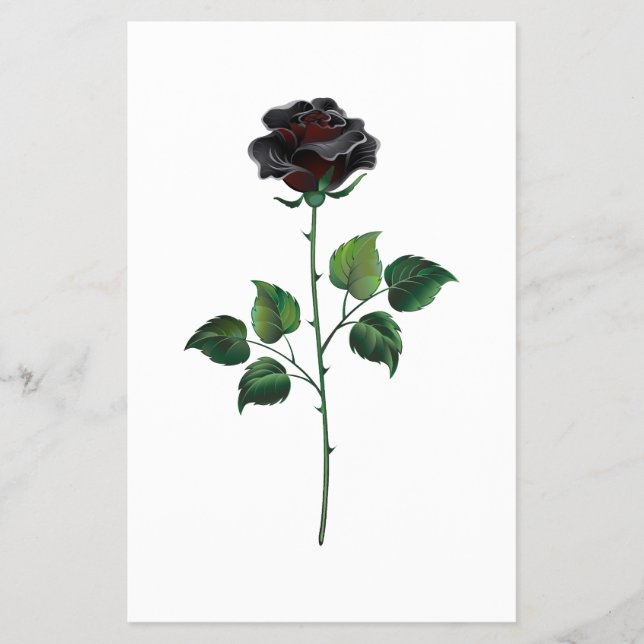 Black rose flower flyer (Front)