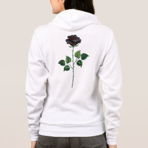 Black rose flower hoodie