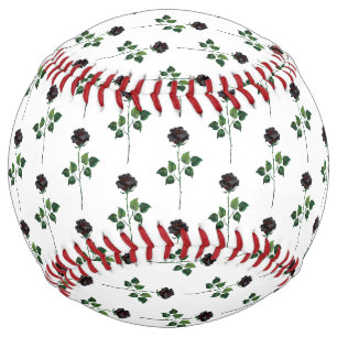 Black rose flower softball