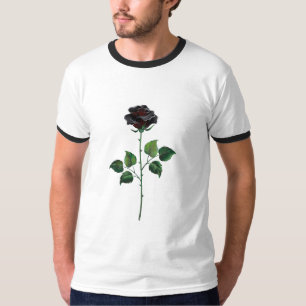 Black rose flower T-Shirt