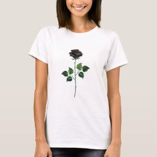 Black rose flower T-Shirt