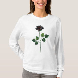 Black rose flower T-Shirt
