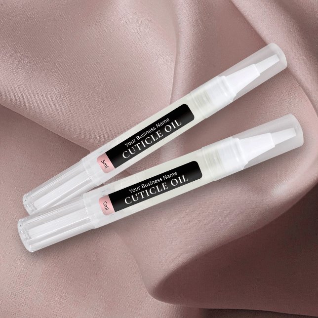 Black & Rose Gold Cosmetic Twist Pen Cuticle Oil (black and rose gold skinny product stickers for cuticle oil cosmetic twist pens)