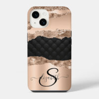 Black Rose Gold Glitter Sequins