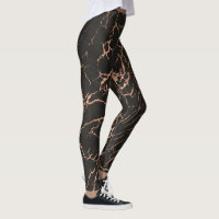 Black & Rose-Gold Marble Crackles Pattern