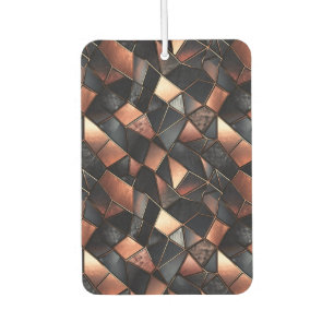 Black Rose Gold Tiles Car Air Freshener