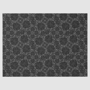 Black Rose Goth Lace Background Decoupage Tissue Paper