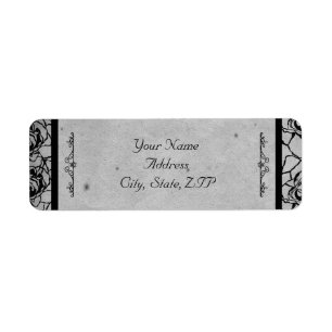 Black Rose Gothic Frame Return Address